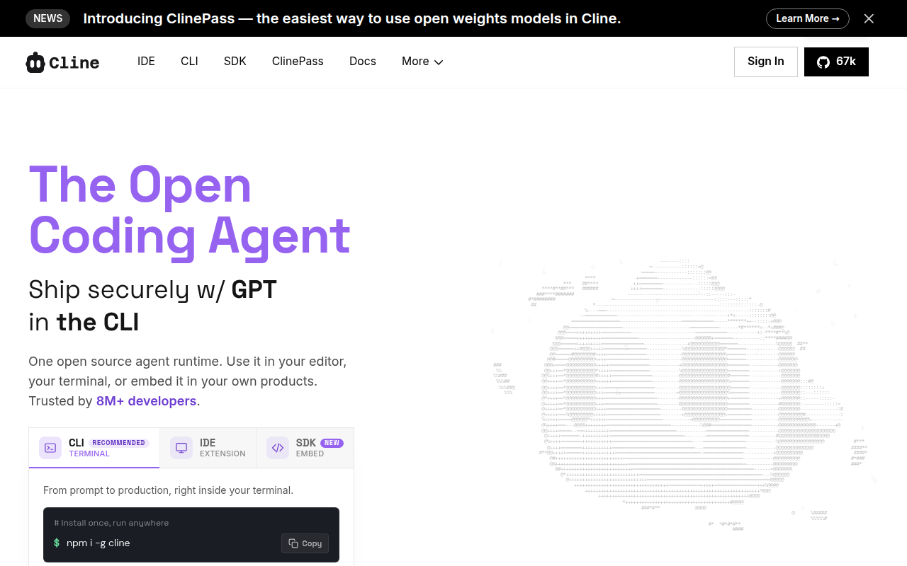 Cline — Offizielle Website