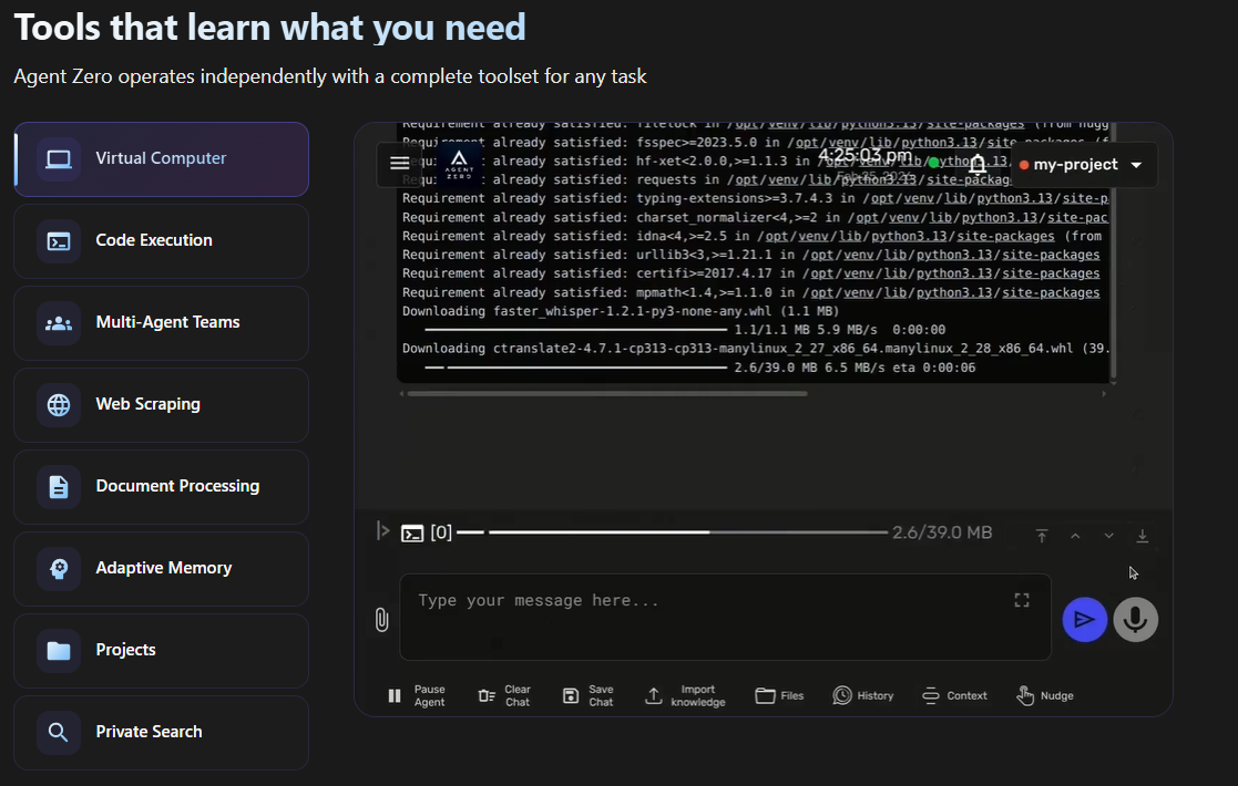 🕵️ Agent Zero — Open-Source Agentic AI Framework für autonome Workflows