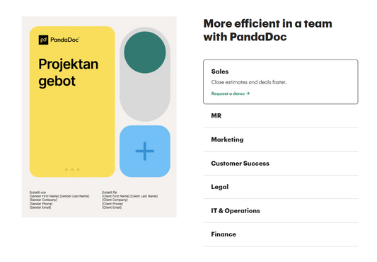 Business planning interface preview