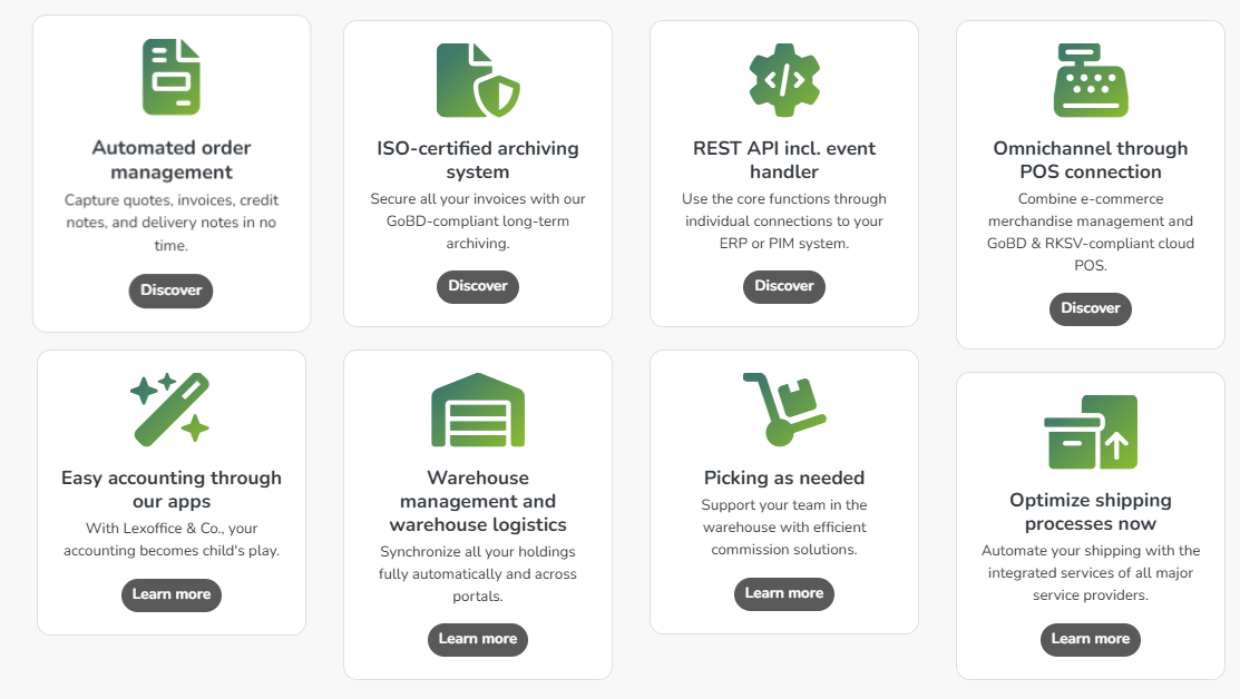 Dreamrobot â Detailansicht mit Workflow-Funktionen, Modulen und DR-Apps zur Automatisierung von E-Commerce-Prozessen, Multi-Channel-Vertrieb und Versandabwicklung.