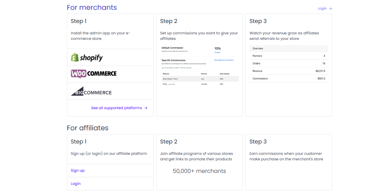 E-commerce website displaying product listings and prices