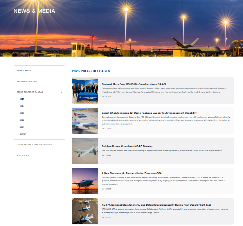 General Atomics Aeronautical Systems : Weltführend in unbemannten Flugsystemen für Sicherheit und Verteidigung 🚁