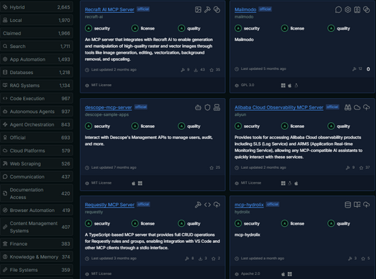 Glama.ai – Deine zentrale Anlaufstelle für Model Context Protocol (MCP) Server🪴