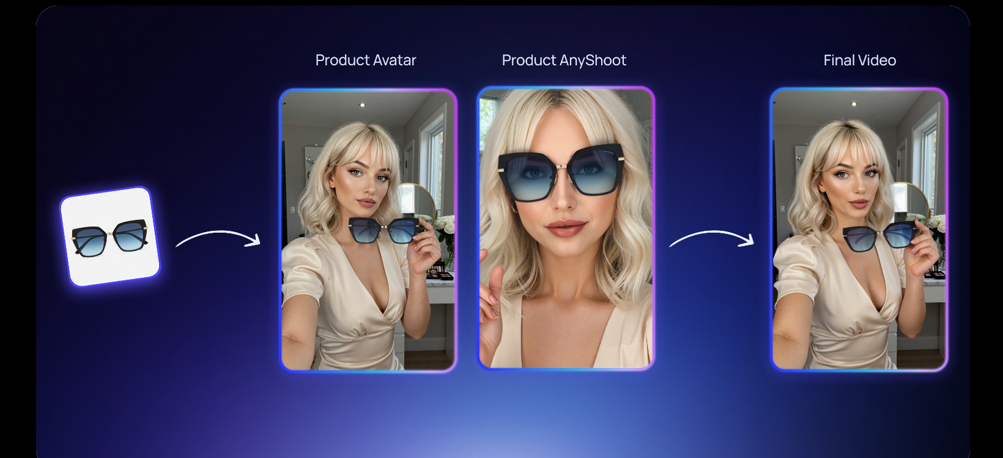 Influencer filming product review video