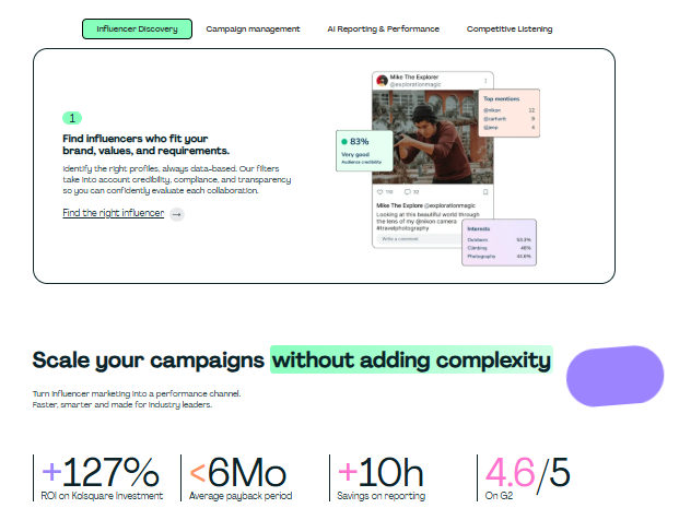 🇫🇷 🇪🇺 Kolsquare — Kolsquare ist eine 2018 in Paris gegruendete europaeische Influencer-Marketing-Plattform und Certified B Corporation, die seit Oktober 2024 zur Team.blue-Gruppe gehoert