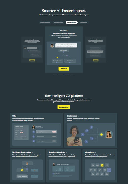 🤝 Kustomer — Kustomer ist eine AI-native CRM- und Kundenservice-Plattform, die eine vollständige chronologische Sicht auf jede Kundenbeziehung bietet und Self-Service, Automatisierung und Omnichannel-Support vereint