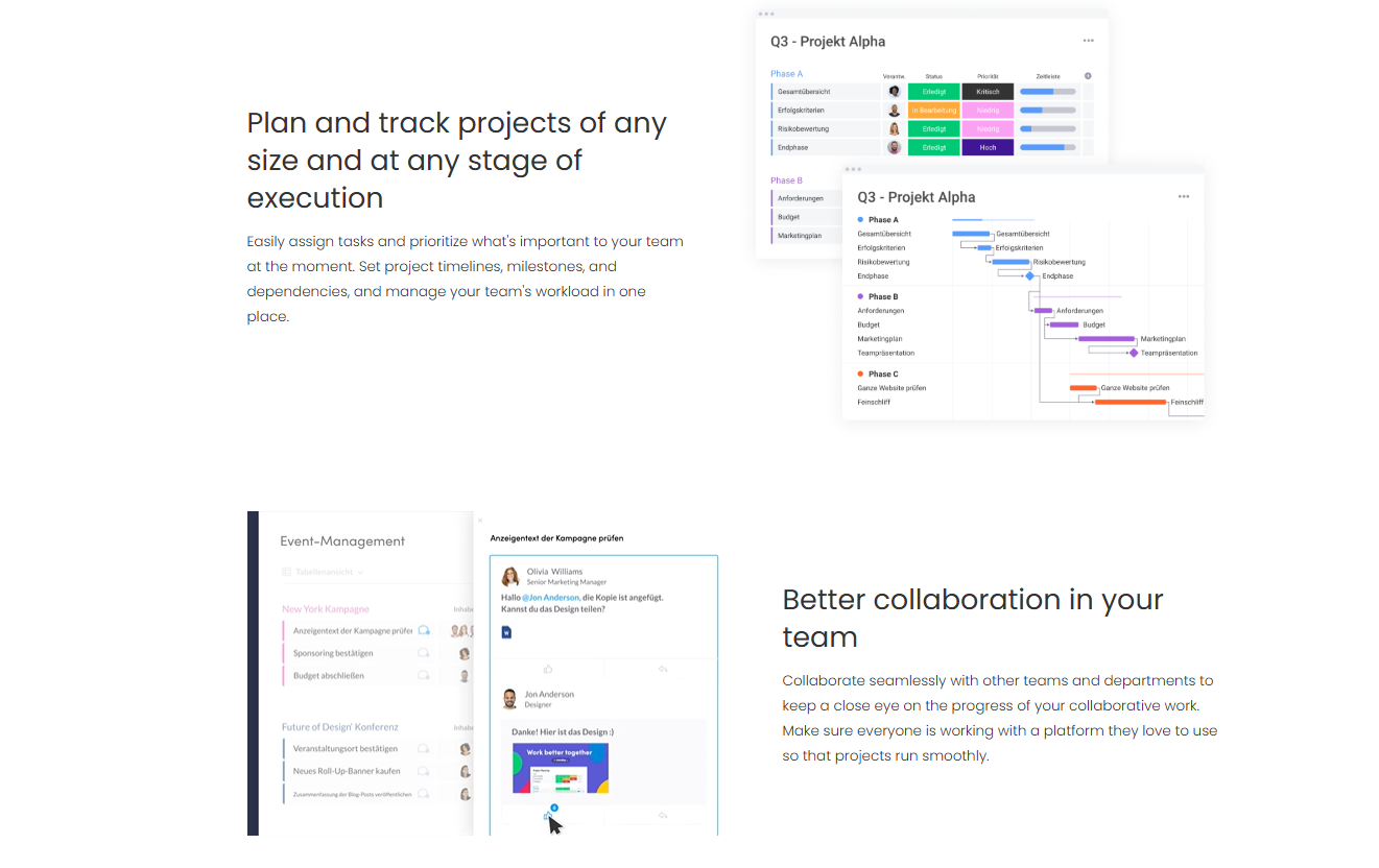 Monday: Das Work OS für effizientes Projektmanagement & Teamwork