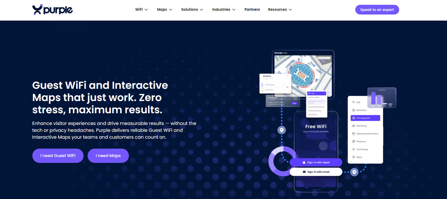 Purple.ai 🌐📶 – Besuchererlebnisse neu gedacht mit Gast-WiFi und interaktiven Karten 🗺️✨
