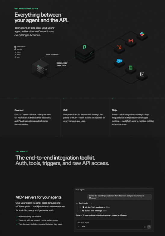 ⚡ Pipedream: Integration Layer mit 3000+ Apps für AI-Agents und Workflows