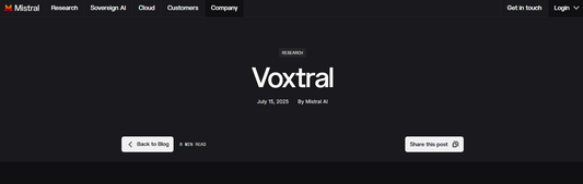 Mistral Voxtral — TTS open-source français