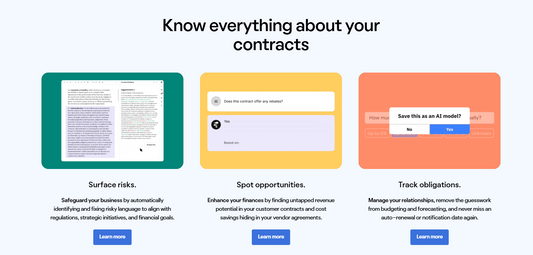 Screenshot of enterprise management system