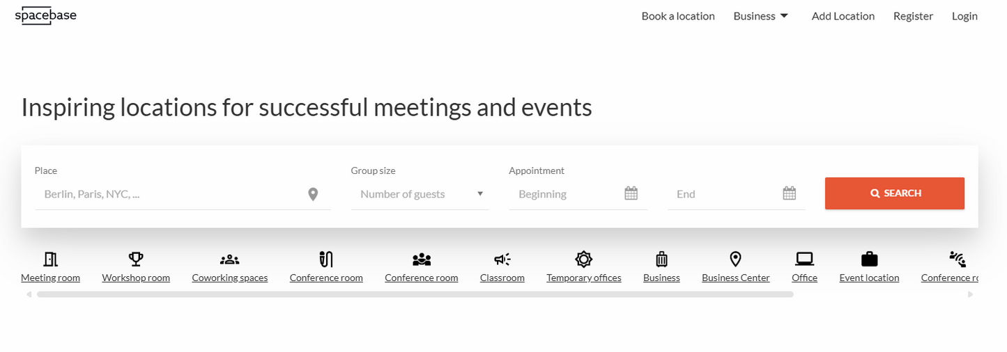 Spacebase: Globale Plattform für inspirierende Meetingräume & Eventlocations mieten