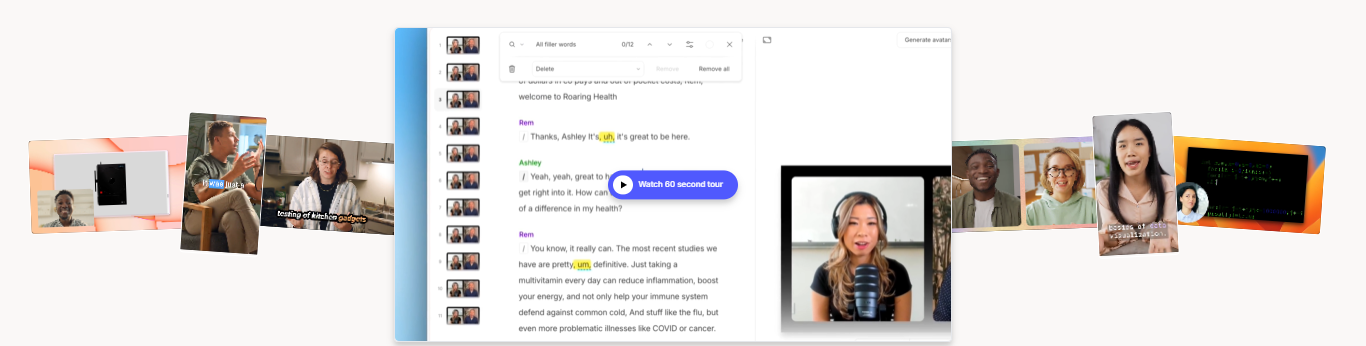 Video creator applying AI-generated subtitles
