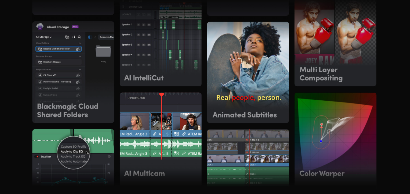 Video timeline with color grading