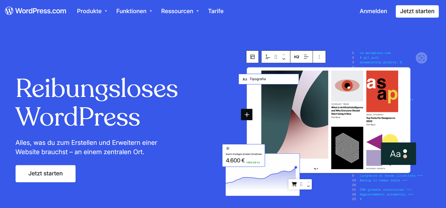 Wordpress websiten und shops bauen