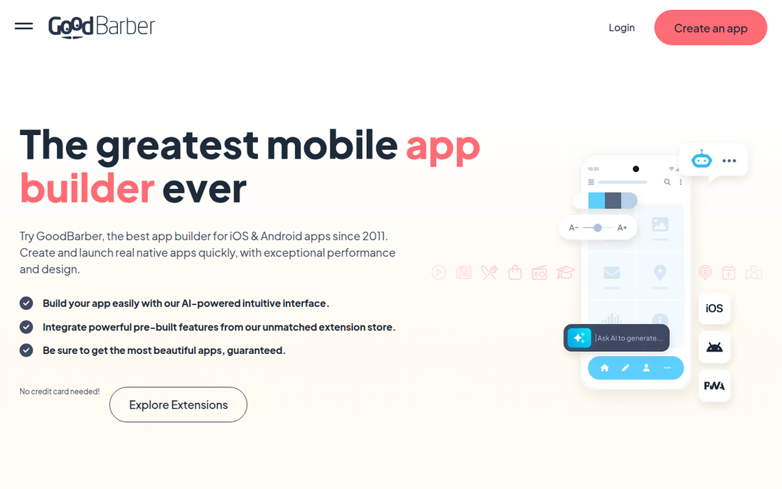 GoodBarber — Offizielle Website