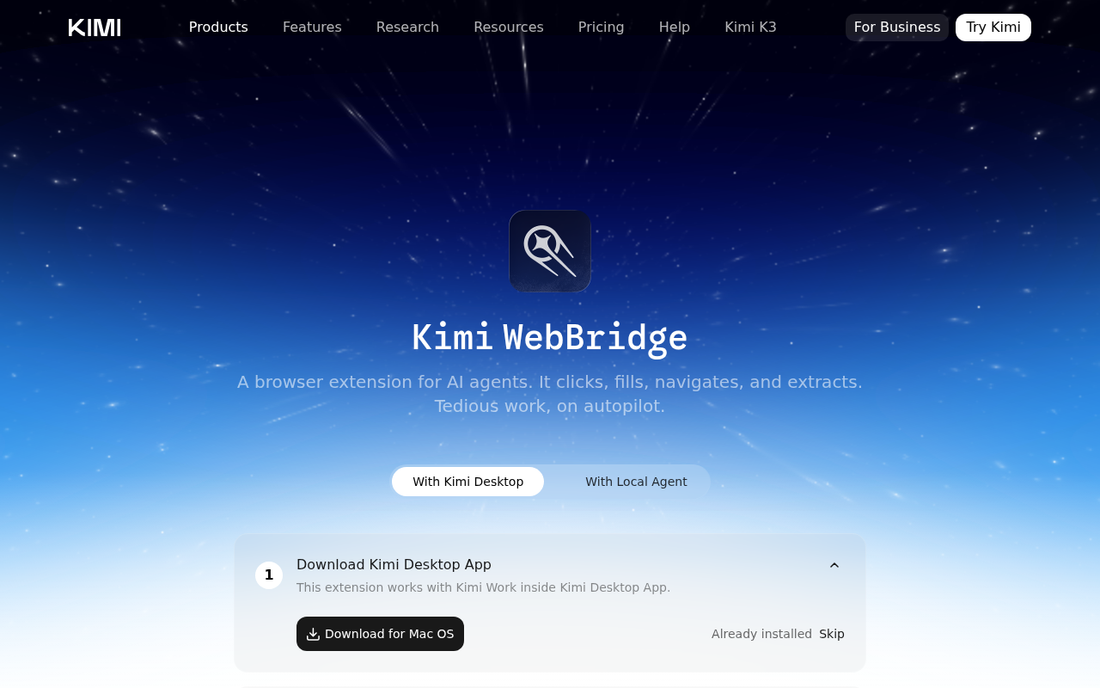 Kimi WebBridge — Offizielle Website