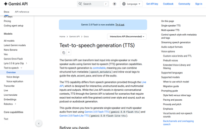 Google Gemini TTS — Offizielle Website