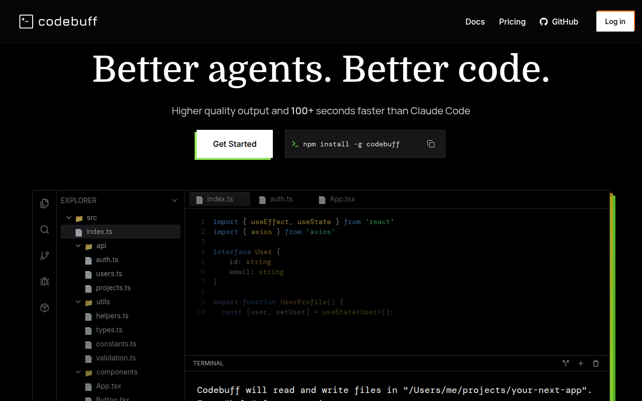 Codebuff — Offizielle Website