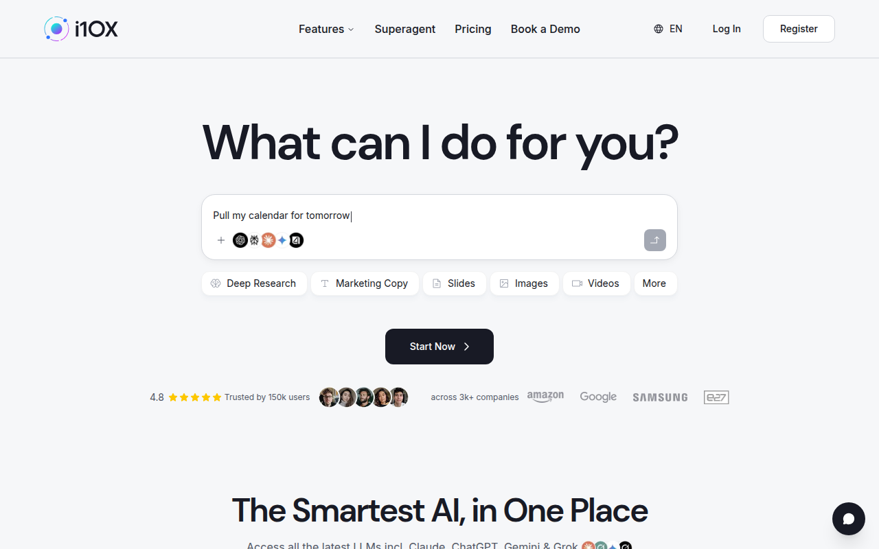 i10X — Offizielle Website
