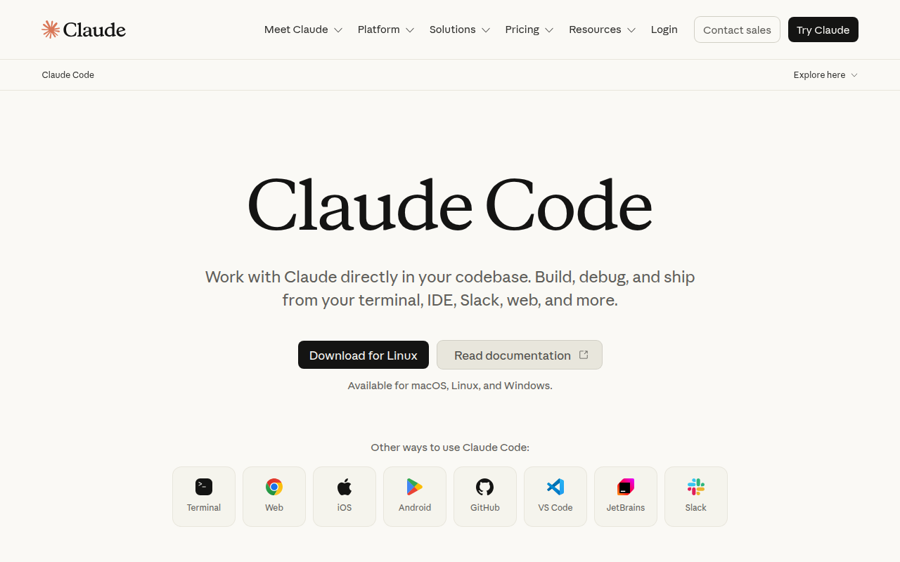 Claude Code — Offizielle Website
