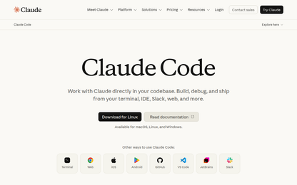 Claude Code — Offizielle Website