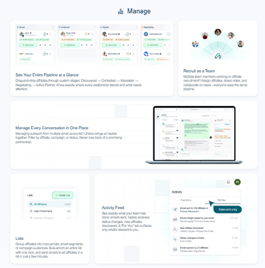 🔍 AffiliateFinder.ai — AffiliateFinder.ai ist eine AI-gestützte Affiliate-Recruiting-Plattform, die SaaS-Unternehmen und AI-Tools dabei unterstützt, qualifizierte Affiliates zu finden, zu verifizieren und direkt anzusprechen. Das von Jamie Dunmore gegründete Unternehmen scannt Google, YouTube, Instagram, TikTok und über 100 Affiliate-Netzwerke, um potenzielle Partner mit verifizierten E-Mail-Adressen zu identifizieren. Mit über 2.600 Kunden und einer durchschnittlichen Bewertung von 4,9 Sternen hat sich di