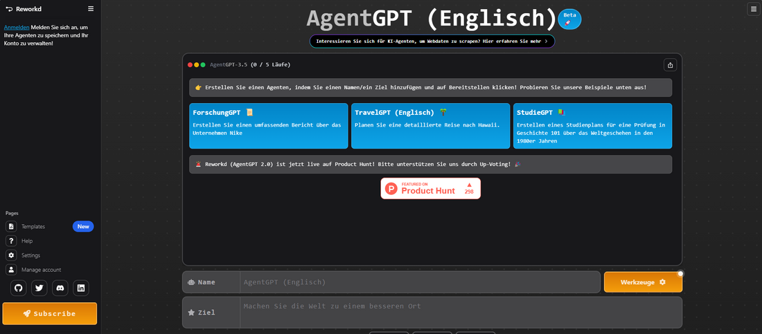 AgentGPT: Ihr intelligenter KI-Agent für Business-Automatisierung und Content-Erstellung
