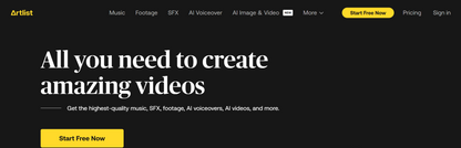 Artlist: Hochwertige Lizenzierung von Medien und KI-Tools für Videocreator