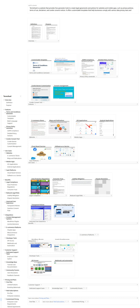 TermsFeed: Generators for privacy policies, terms and conditions &amp; cookie consent – ​​Legal documents easily created