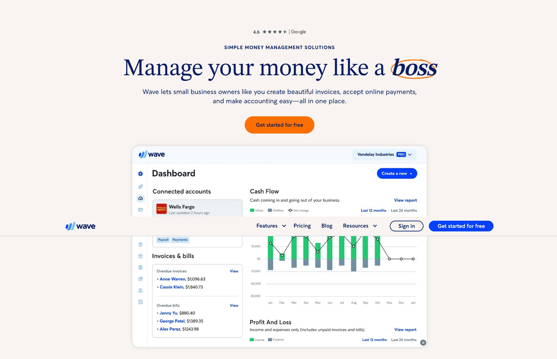 Wave: Software de contabilidad y facturación gratuito para pequeñas empresas
