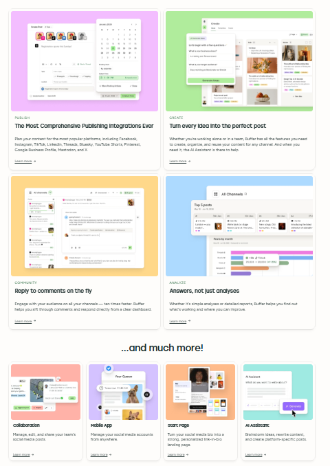 📱 Buffer — Plattform für Publishing, KI-Assistent und Team-Workflows