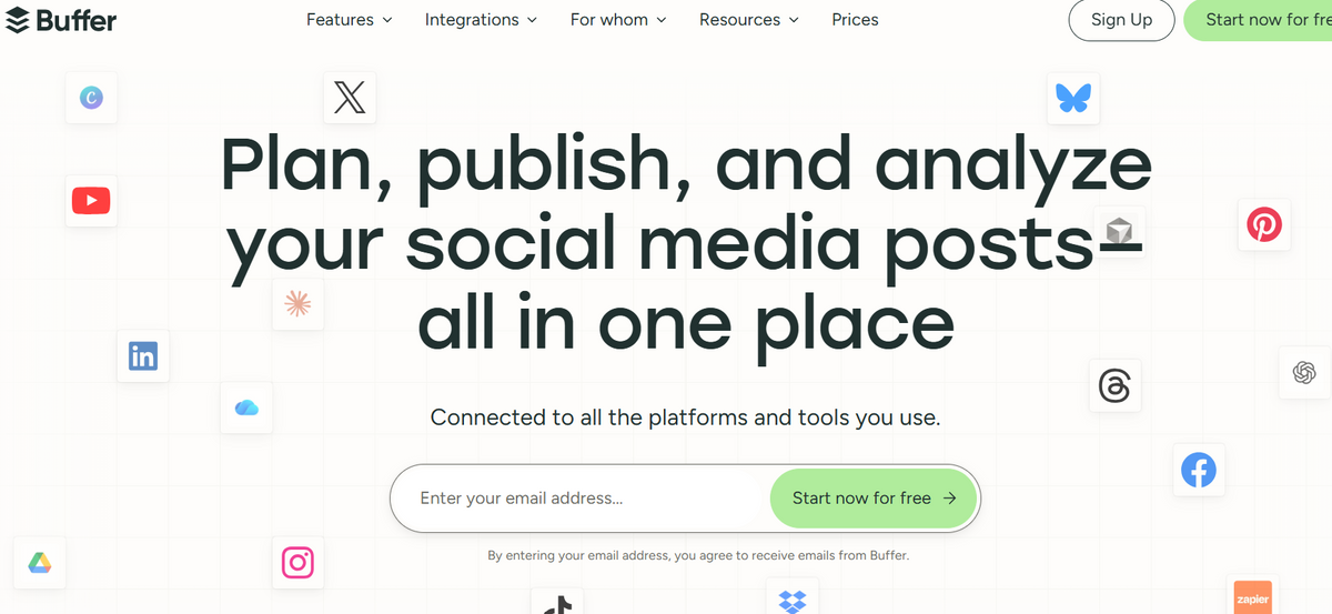 📱 Buffer — Plattform für Publishing, KI-Assistent und Team-Workflows