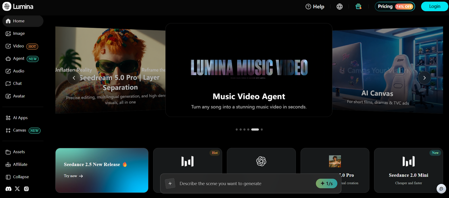 🎬 ByteDance Lumina — All-in-One KI-Plattform für Bilder, Videos, Apps und Canvas
