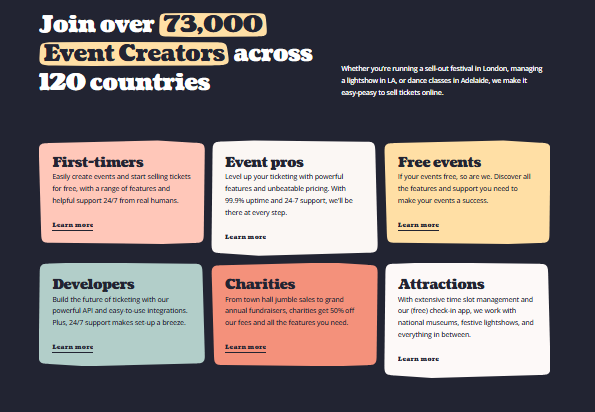 Catering area at corporate function