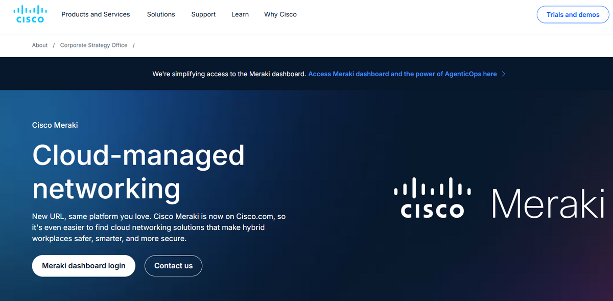 🇺🇸 🔷 Cisco Meraki — Cloud-verwaltetes Enterprise-WLAN 6E von Cisco seit 2012