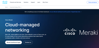 🇺🇸 🔷 Cisco Meraki — Cloud-verwaltetes Enterprise-WLAN 6E von Cisco seit 2012