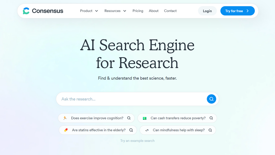 Consensus: Ihr KI-gestützter Forschungsassistent für evidenzbasierte Antworten
