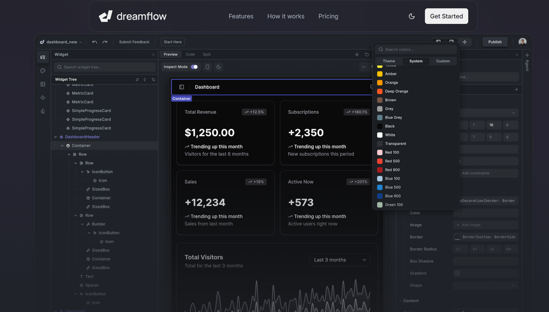 Dreamflow: KI-Mobile-App-Builder für No-Code-Entwicklung🪴