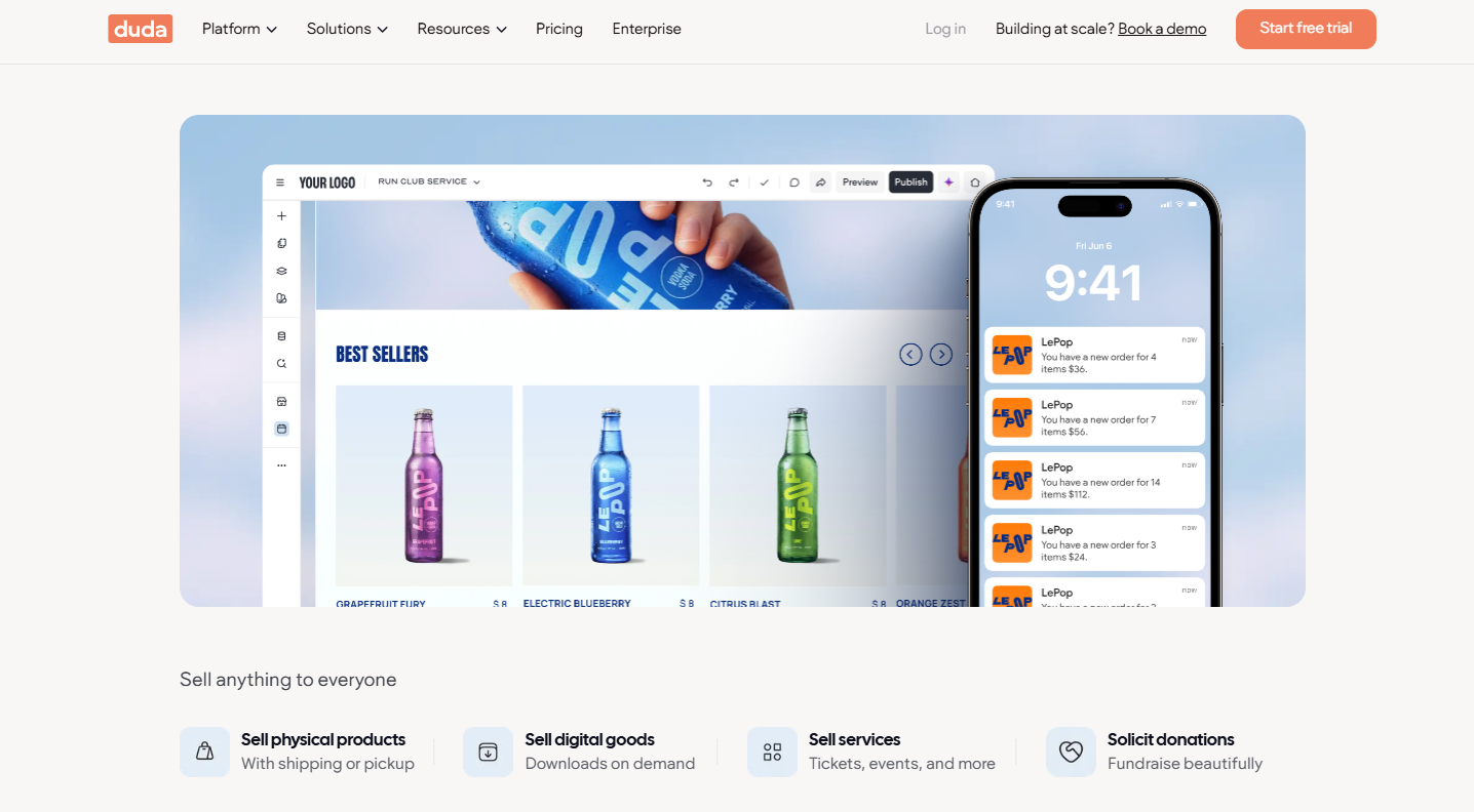 🛒 Duda — White-Label Shop-Builder für Webdesigner und Agenturen