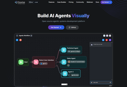 Flowise – Visuelle Plattform für KI-Agentenentwicklung mit Leichtigkeit 🗺️