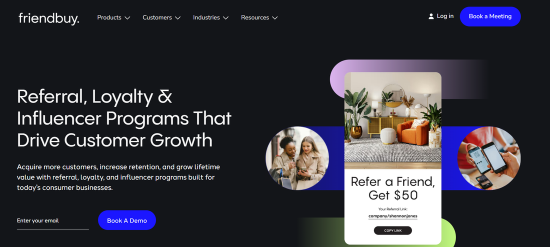 🤝 Friendbuy — Friendbuy ist eine amerikanische Enterprise-Referral-Marketing-Plattform aus dem Jahr 2010 mit Fokus auf Anpassung und Analytics