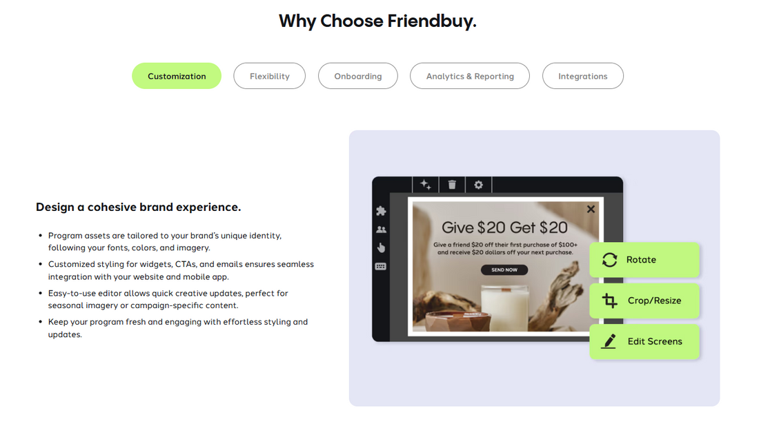🤝 Friendbuy — Friendbuy ist eine amerikanische Enterprise-Referral-Marketing-Plattform aus dem Jahr 2010 mit Fokus auf Anpassung und Analytics