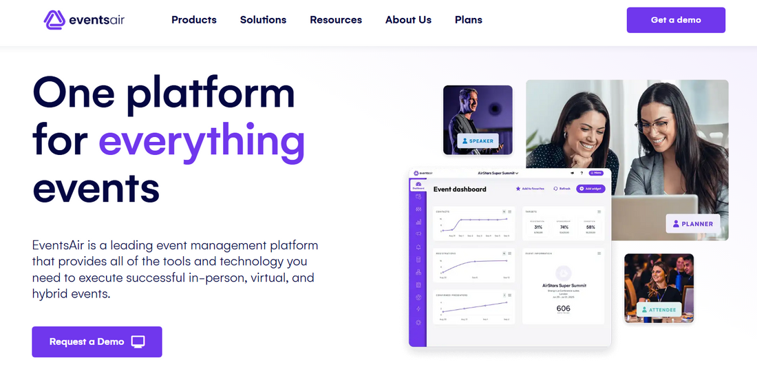 Gala dinner table with centerpieces