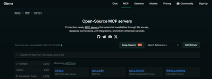 Glama.ai – Deine zentrale Anlaufstelle für Model Context Protocol (MCP) Server🪴