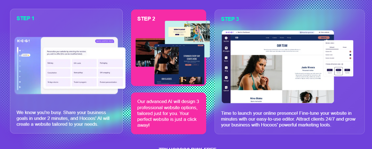 🌐 Hocoos AI — KI-Website-Builder in 5 Minuten