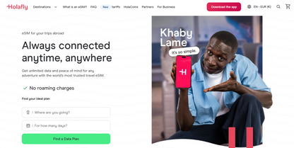 ⚙️ Holafly — eSIM mit Unlimited-Daten für 200+ Länder