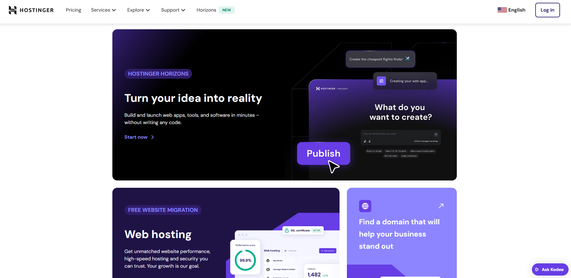 Hostinger Web Examples Hostinger: Leistungsstarkes und Preiswertes Webhosting – Domains, Webs ...