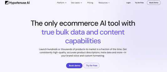 🧪 Hypotenuse AI — Hypotenuse AI ist eine AI-first PXM-Plattform (Product Experience Management) aus Singapur, die 2020 von Joshua Wong und Low Lin-Hui über das Y Combinator Summer 2020 Batch gegründet wurde. Die Lösung reichert Produktdaten an, generiert markenkonforme Produktbeschreibungen und perfektioniert Katalogbilder für SEO und GEO