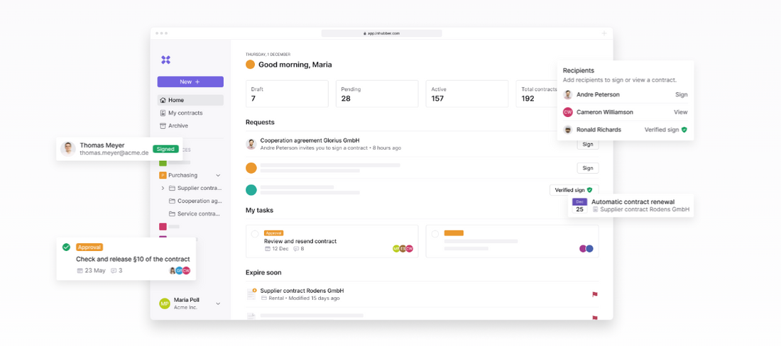 Inhubber: Die intelligente Plattform für digitales Vertragsmanagement